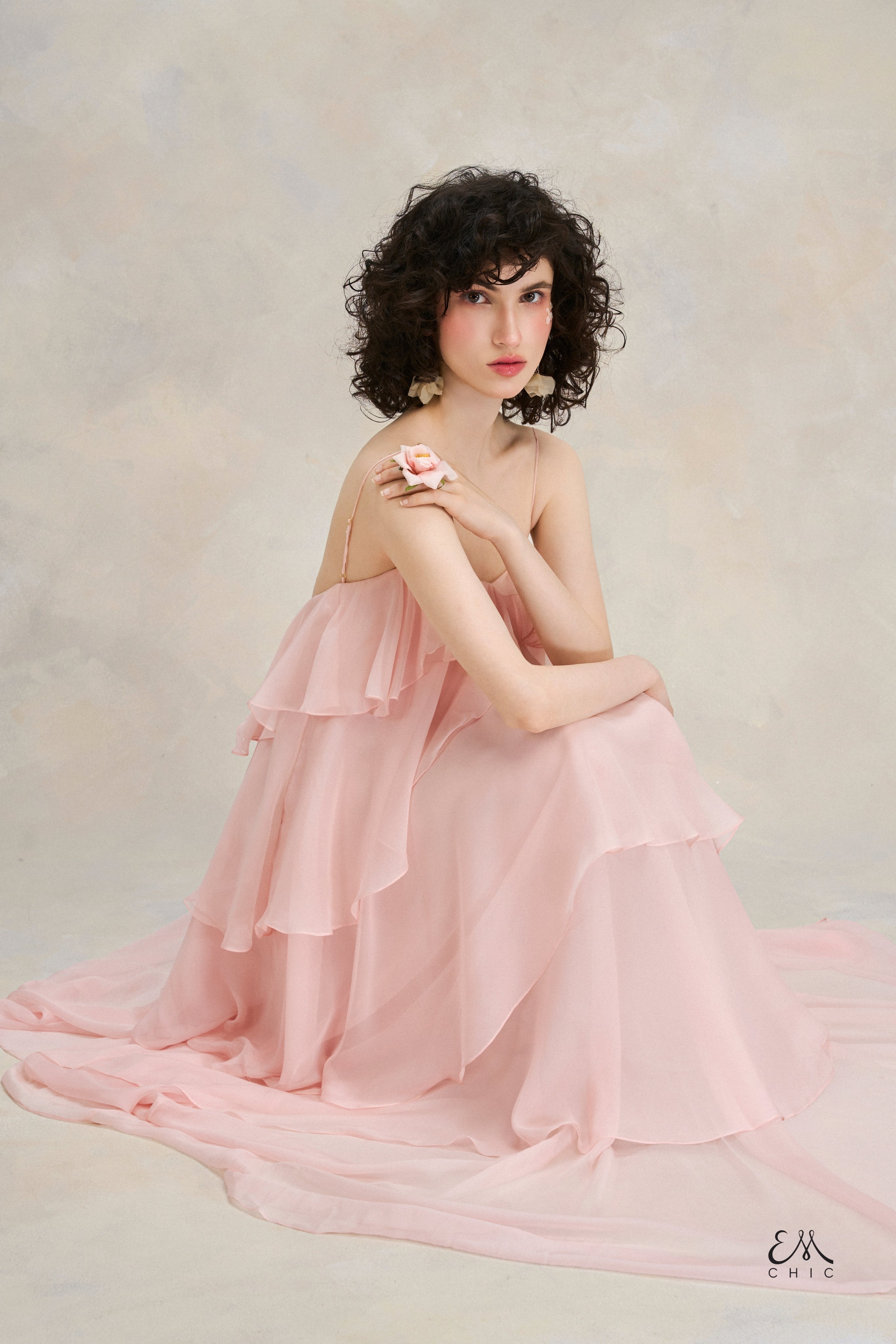 Rose Flounce Dress