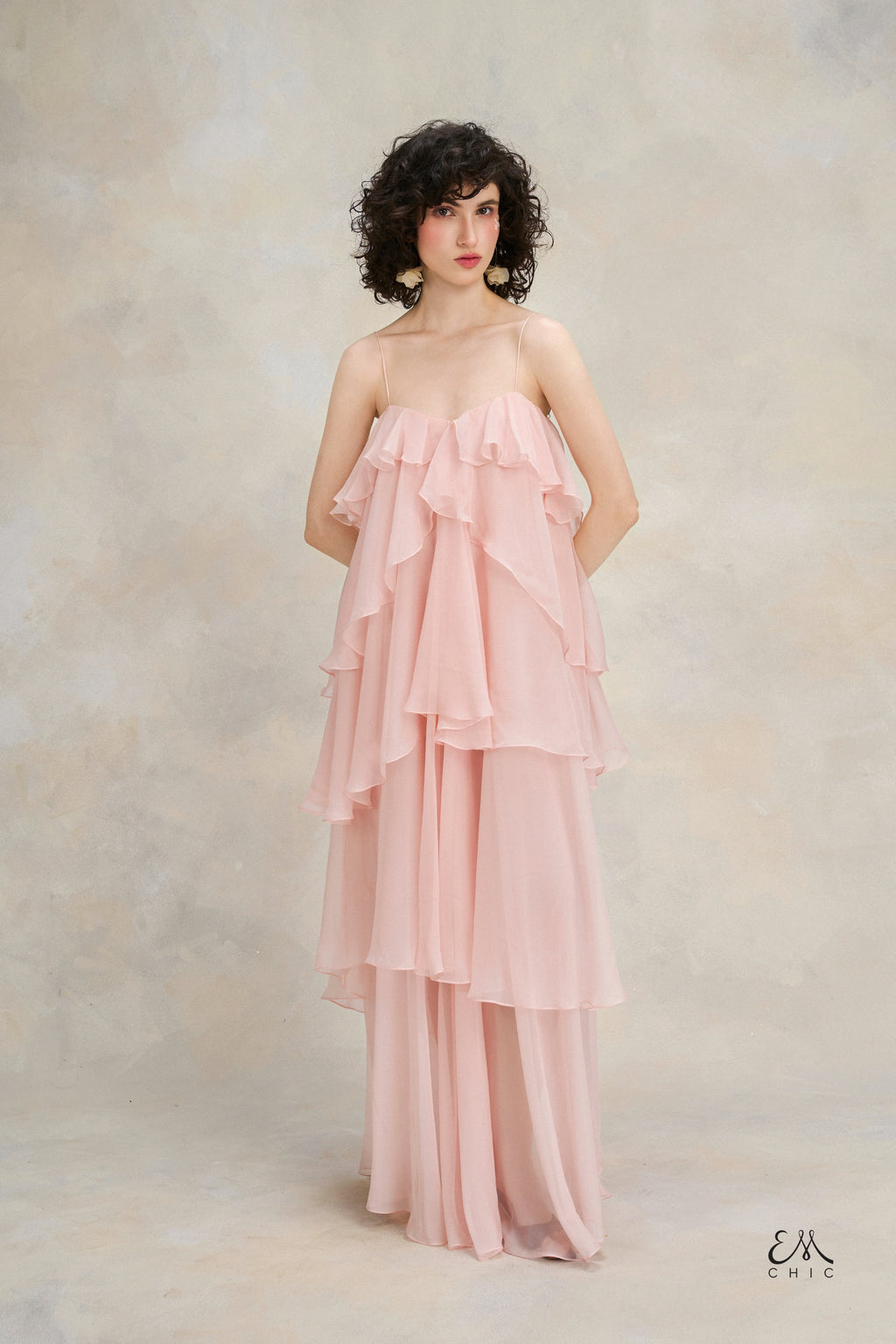 Rose Flounce Dress