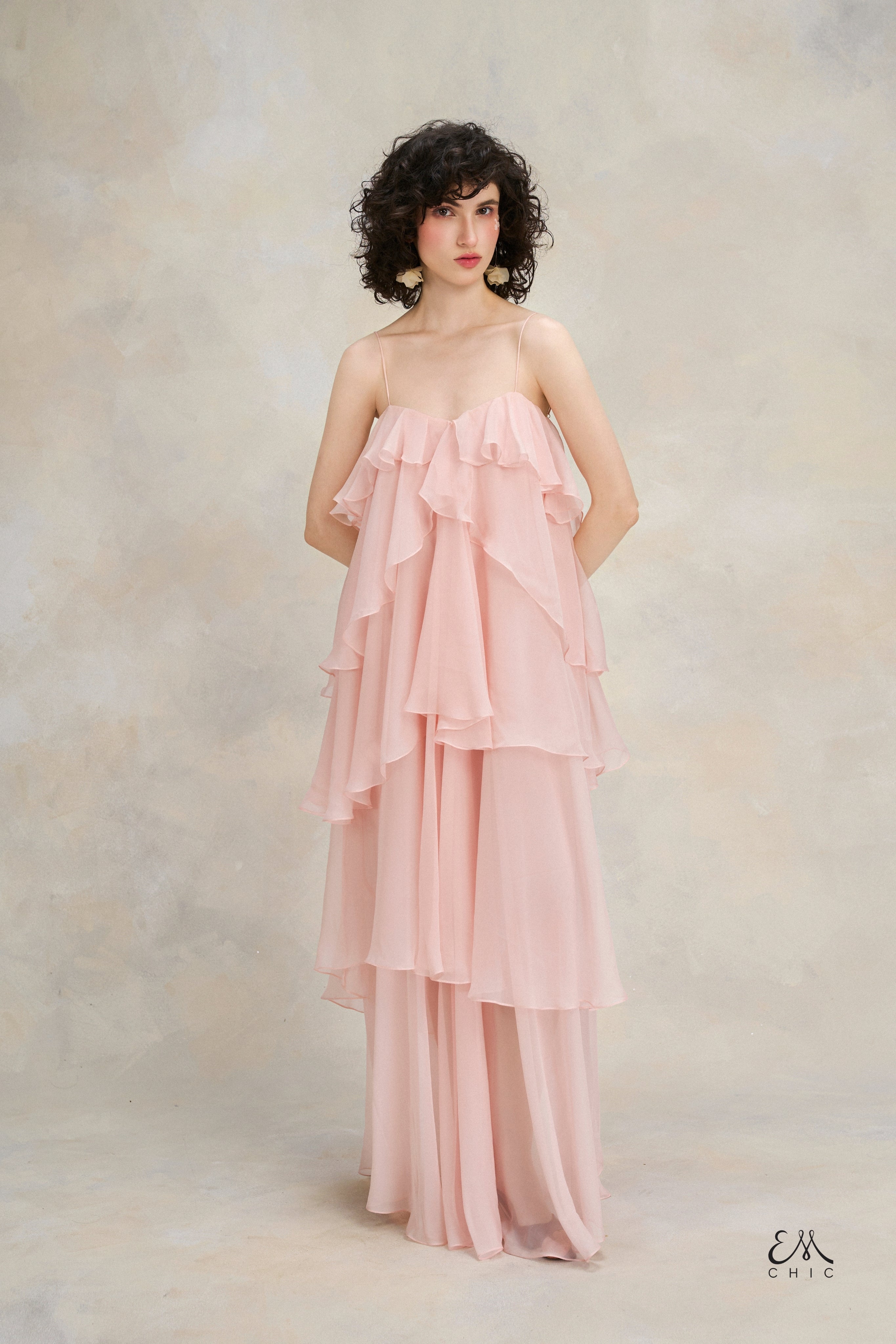 Rose Flounce Dress