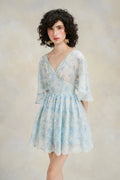 Flutter Lace Dress - Sky Blue